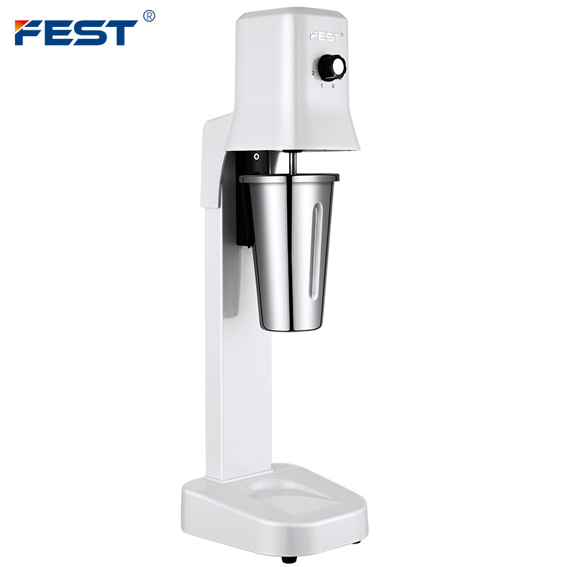 FEST milkshake machine, commercial milk foaming machine, fully automatic roasted milk blender machine, single-head large-capacity electric milk capping machine, shaker machine, portable milk tea blender RC-51EB (single-head white model)