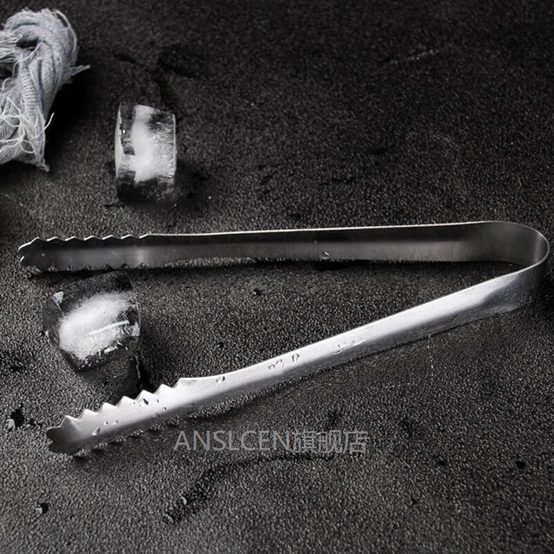 ANSLCEN Ice Cube KTV Stainless Steel Ice Bucket Bar Wine Bucket Nightclub Ice Bucket Portable Single-layer Bucket Champagne Bucket Ice Bucket + Ice Clamp