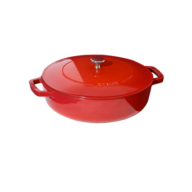 Staub French imported cyclone nail seafood pot double-ear soup cooking pot seafood pot cherry red 28cm 40511-474