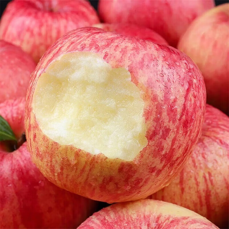 Erdie Shaanxi Red Fuji Apple Fresh Fruit 10kg Rock Candy Heart Seasonal Ugly Apple Seasonal Fruit Crisp Sweet Whole Box Selected 3kg Pack Net Weight 2.8kg 70-75mm