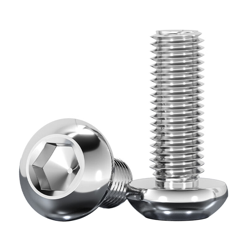 Tianzhuo Hardware 304 stainless steel pan head round head mushroom head semi-round head round cup inner hexagonal screw bolt M2M3M4M5-M12 M5*70-5