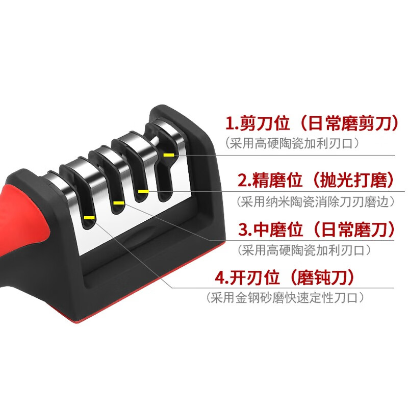 Palice household knife sharpener, kitchen knife sharpener, kitchen tool artifact, household quick-sharpening scissors, multi-functional sharpening stone, four-stage knife sharpener