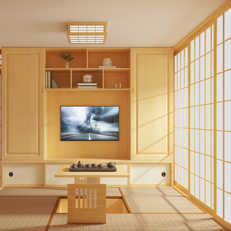 Oshima Yuda Beijing-Tianjin-Hebei tatami customized solid wood whole house customized integrated bed wardrobe integrated bookshelf small apartment stepping rice floor simple modern integrated tatami bed Pinus sylvestris plug board/square meter