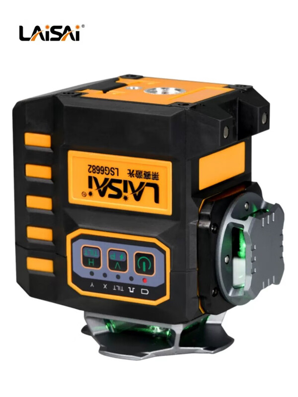 Laser Laser Laser 12-line level electronic leveling strip remote control 6 mm blue-green light LSG6682S plastering dot 12-line green light LSG6682 positive and negative