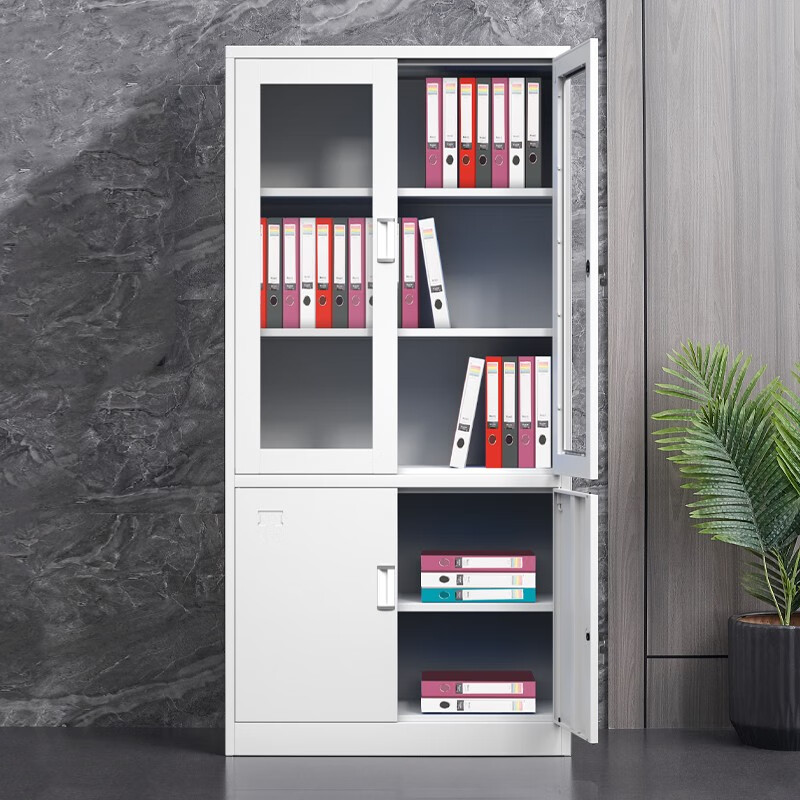 Lixuan File Cabinet Iron Cabinet Steel Office Cabinet Finance Office File Cabinet Iron Data Cabinet Short Cabinet Locked Voucher Cabinet Large Equipment File Cabinet Thickened