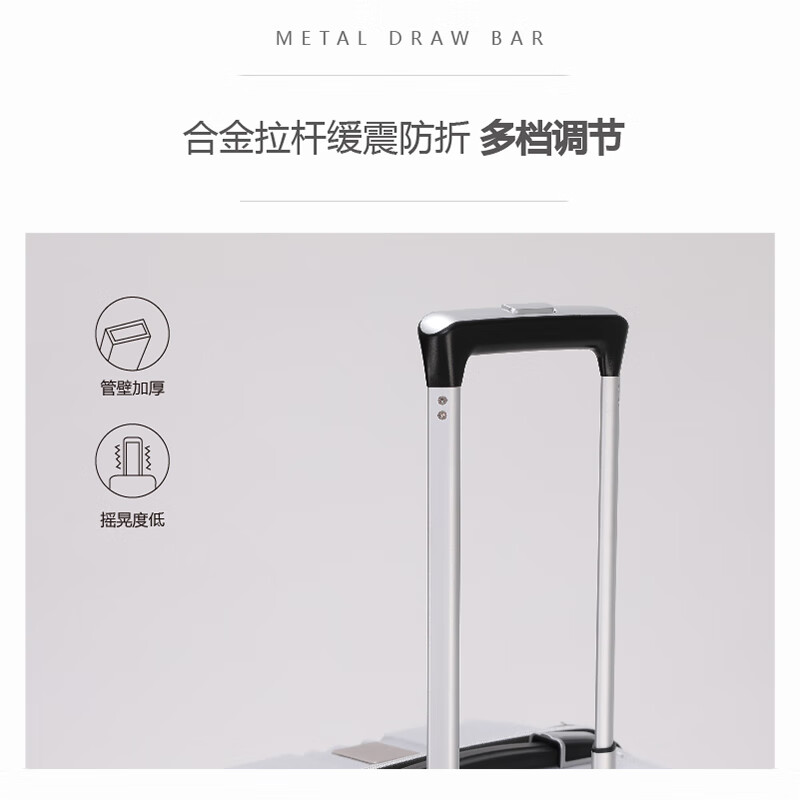 USHOW TRAVEL ultra-light exported to Japan scratch-resistant carbon fiber trolley case hinomoto universal wheel suitcase men's and women's travel suitcase black zipper 20 inches