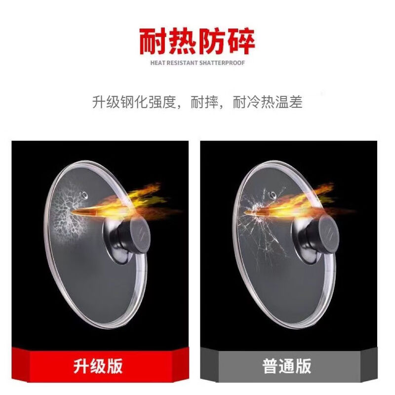 Universal thickened tempered glass lid wok soup pot milk pot stew pot glass lid anti-spill visual pot lid G type 23cm