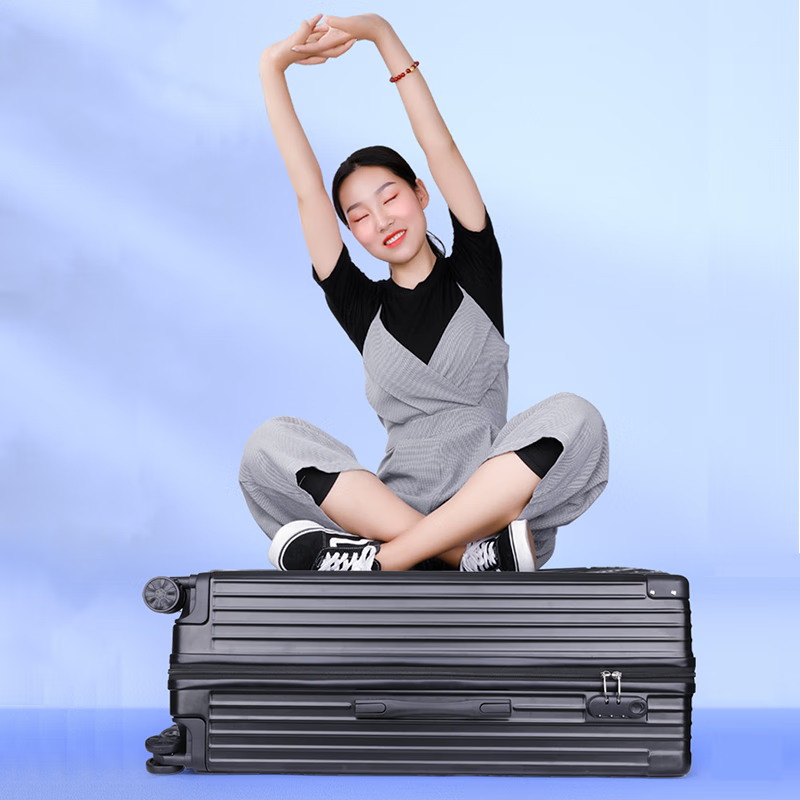 Tiffany Carney Super Large Capacity Suitcase Zipper Style Men's Business Travel Plane Check-in Trolley Case Anti-Scratch and Anti-fall Female Student Universal Wheel Large Size Thickened Suitcase Password Case Leather Suitcase Black Scratch-Resistant 40-inch Student Accommodation