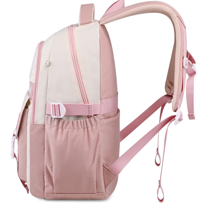 Edison invented schoolbags for junior high school students and high school students to reduce burden and protect spine for boys and girls with high appearance k013-3 pink