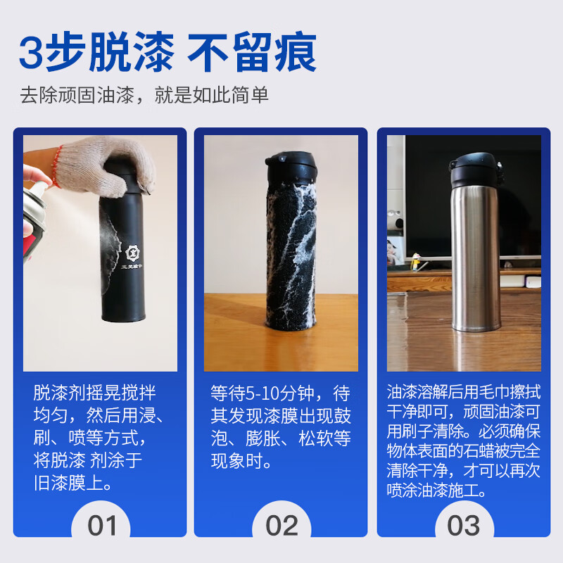 Sanhe multi-effect paint remover powerful paint remover paint remover flying paint remover H120 3 bottles