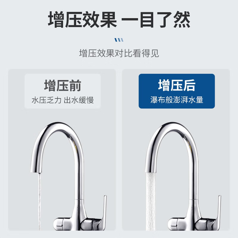 Chenyuan Intelligent Frequency Conversion Booster Pump Household Fully Automatic Frequency Conversion Pump Whole House Self-priming Pump Water Pipeline Pressurization Pump Intelligent Frequency Conversion Self-priming Pump 370W (Pressure Adjustable)