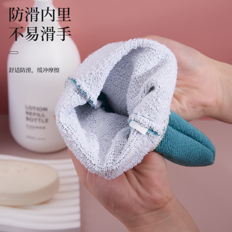 Qikai (QIKAI) bath towel, strong mud rub, bathing, no harm to the skin, back rub, men and women, no pain, magic bath towel for home use, pink + coffee + blue, three cost-effective packs