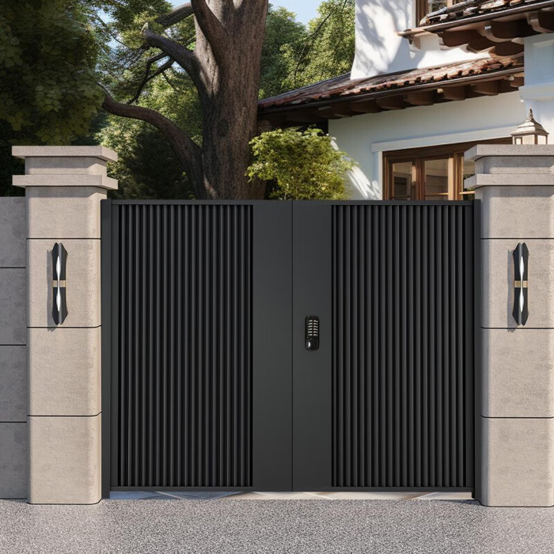 STEFANO custom-made aluminum alloy gatehouse villa courtyard door community outdoor wrought iron gate double door rural courtyard wall garden door style 3 aluminum alloy thickening/square
