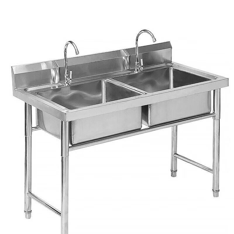 Bingyu stainless steel sink commercial storage tank canteen hotel dishwashing basin single pool 70*70*80cm BYS-272