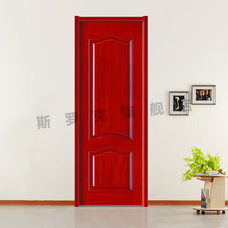 Srock Solid Wood Door Minimalist Carbon Crystal Solid Wood Interior Door Composite Wood Door Light Luxury Set Door Bedroom Door Environmentally Friendly Customized Room Door Rental Room Paint-Free Wooden Door Entry Door Carbon Crystal Door Molded Series (See details for various styles) Fir wood filled door leaf set + upgraded 58 split magnetic lock