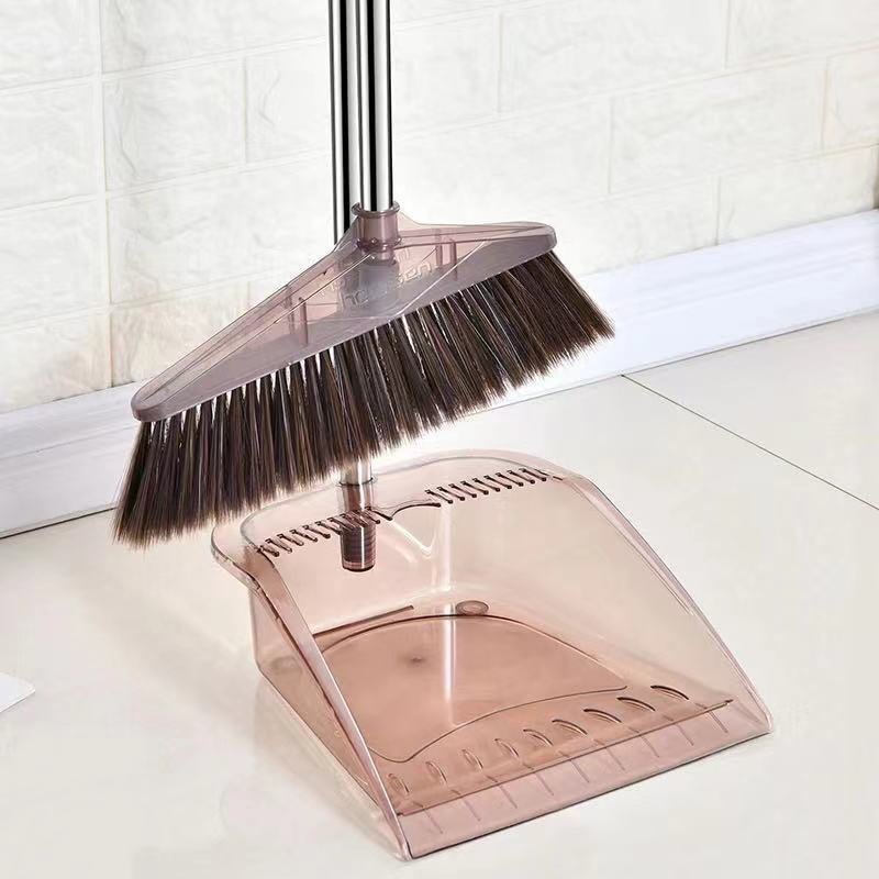 Bokai Broom Haosheng Dustpan Set Broom Sweeping Broom Combination One-piece Non-stick Hair Set Indoor About Nest Red