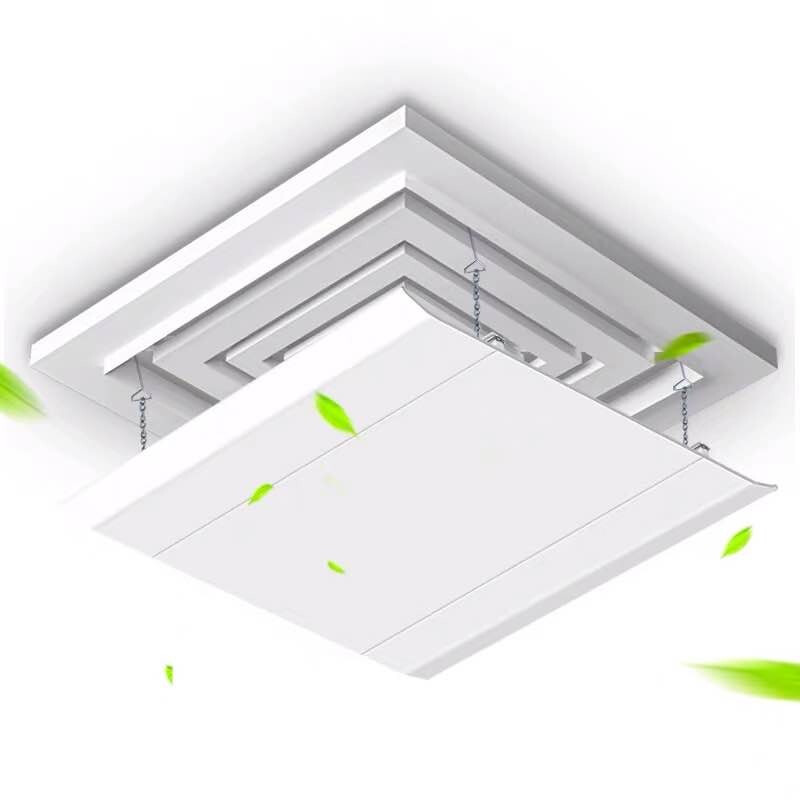 Yinji square ceiling machine central air conditioning outlet windshield windshield plate air duct machine anti-direct blowing wind guide hood widened rectangular ceiling blinds 100*30