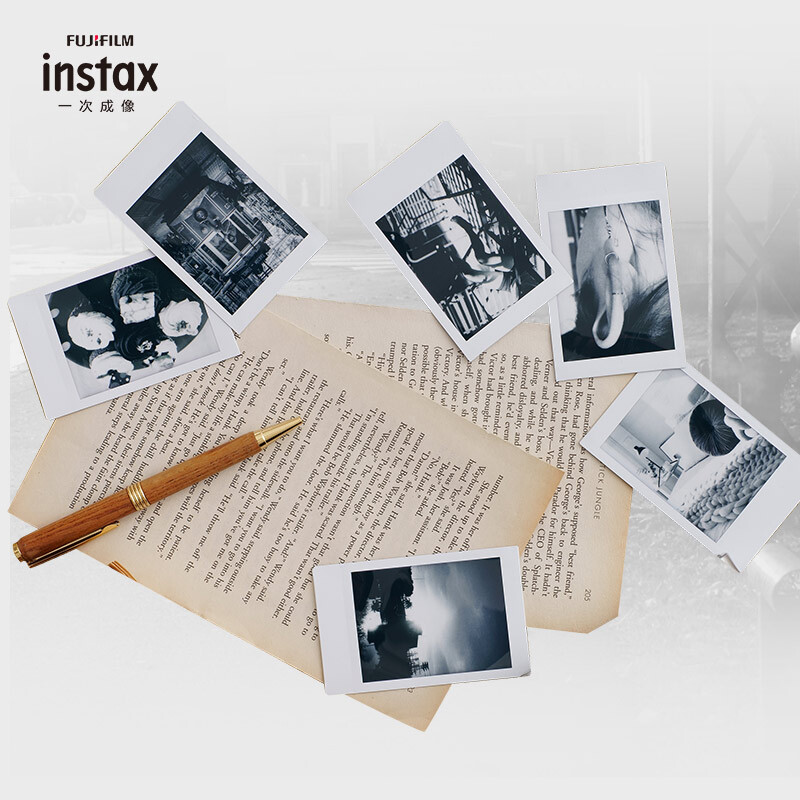 INSTAX Fuji instant mini photo paper, 10 black and white photos (applicable to mini7+/9/11/40/90/LiPlay/EVO/hellokitty/Link2)