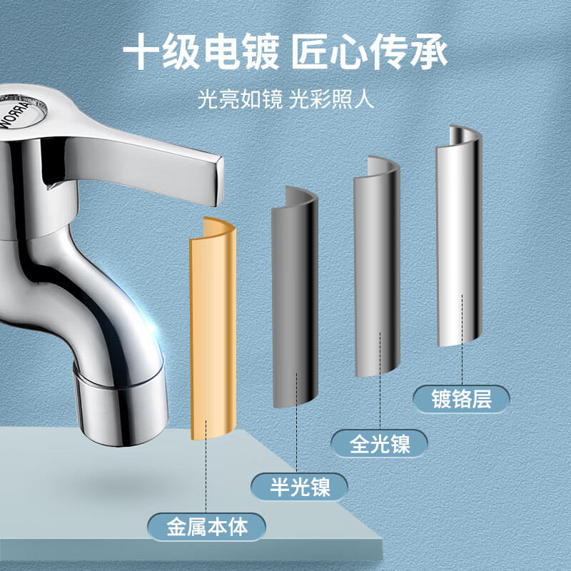 ARROW fine copper thickened washing machine faucet balcony bathroom mop pool mop 4-minute diameter single cold water spout