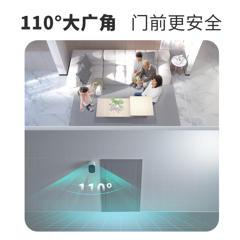 Shenmo home corridor camera, no plug-in monitor, wireless wifi home indoor battery charging outdoor solar high-definition night vision mobile phone remote magnetic suction without punching BC22 white (WiFi version/2 million pixels) bare metal without card (free 30 days of cloud storage)