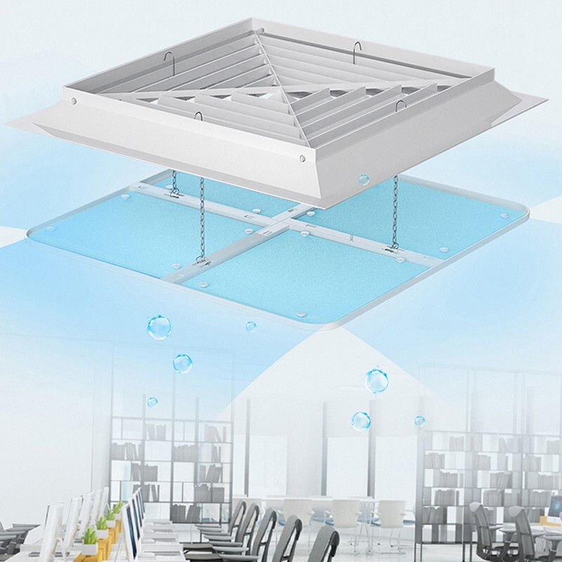 Yinji square ceiling machine central air conditioning outlet windshield windshield plate air duct machine anti-direct blowing wind guide hood widened rectangular ceiling blinds 100*30