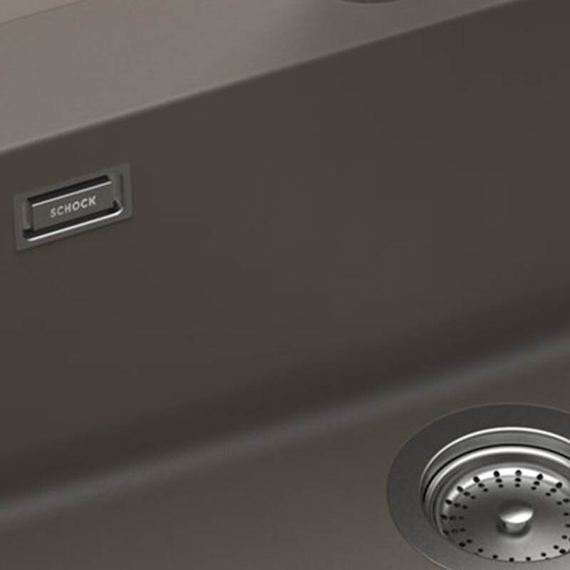 SCHOCK Third Generation Kitchen Sink German Granite Large Single Sink Wash Basin Signus N-100XL with Desktop Control Bronze Bronze Brown