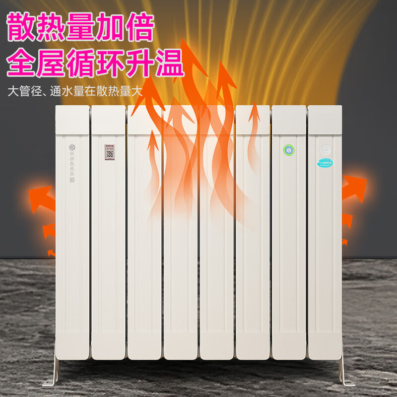 Xinyan copper-aluminum composite radiator household water heating radiator floor heating central heating wall-mounted bathroom heater customization 85X75/400mm single piece price minimum order of three pieces