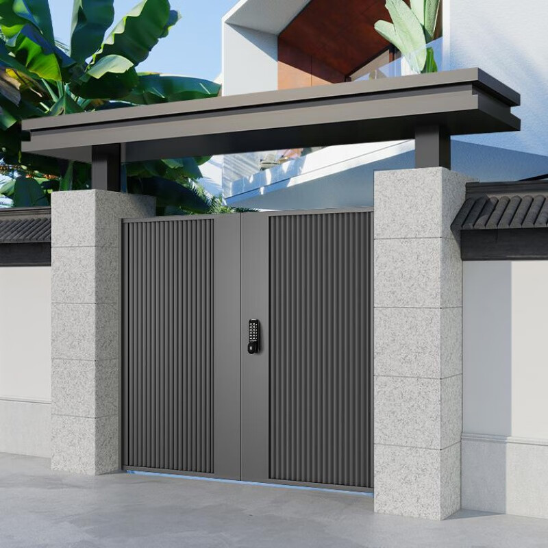 STEFANO custom-made aluminum alloy gatehouse villa courtyard door community outdoor wrought iron gate double door rural courtyard wall garden door style 3 aluminum alloy thickening/square