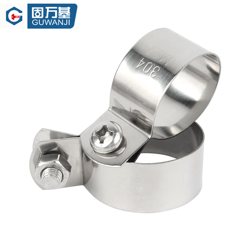 Guwanji 304 stainless steel ohm grounding clamp pipe clamp pipe clamp throat clamp riding clamp bracket pipe buckle clamp water pipe clamp grounding card set M25 10 sets