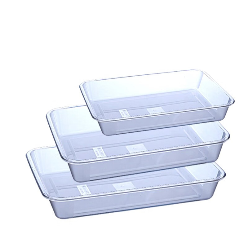 Acrylic transparent plastic square plate commercial stewed vegetables cooked cold dishes spicy soup tray freezer display rectangular plate transparent 9986#