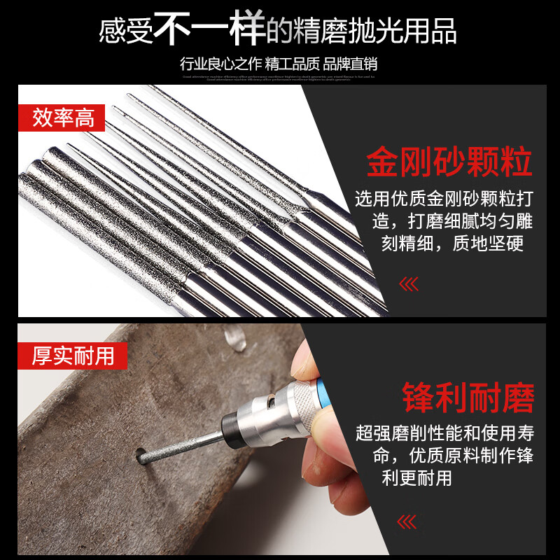 Jingyouyu German ceramic tile punching needle hollow drum grouting repair emery drill bit engraving vitrified tile full ceramic tile cement extension 1.2 (pack of 10)