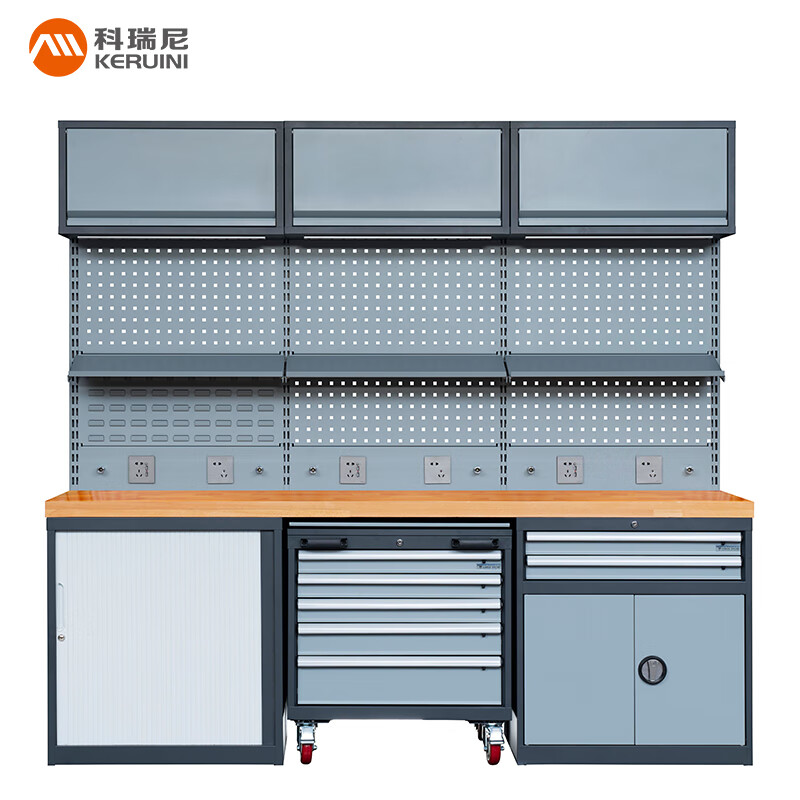 Corini heavy-duty workbench combined auto repair workstation drawer with lock tool cabinet storage cabinet auto repair parts hanging plate tool storage JZ-B39 can be customized
