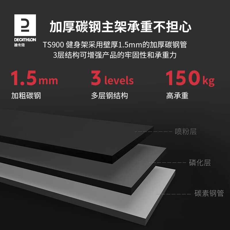 Decathlon pull-up bar household single and parallel bars indoor fitness artifact multi-functional training machine EYB2 pull-up rack + 60kg elastic band