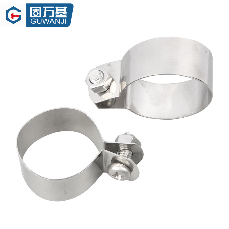 Guwanji 304 stainless steel ohm grounding clamp pipe clamp pipe clamp throat clamp riding clamp bracket pipe buckle clamp water pipe clamp grounding card set M25 10 sets