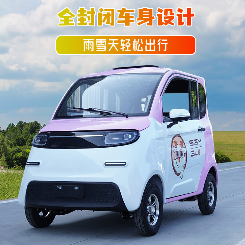 Congshen New Energy Electric Four-Wheeler Women's Small Family Car Gasoline and Electric Dual-Purpose Transportation Battery Car Adult Family Car Flagship Model x 60V