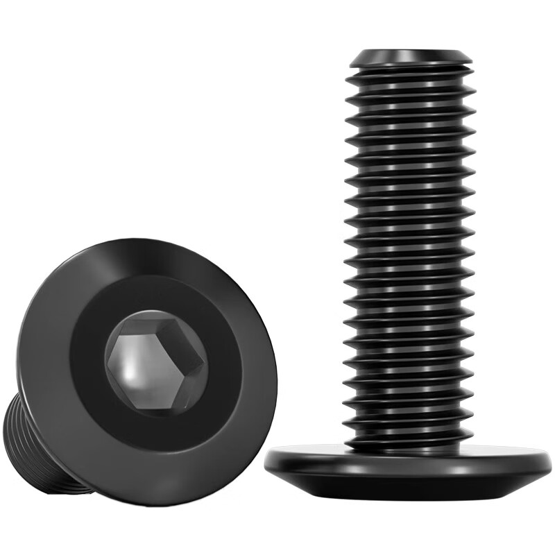 Fengji Black 304 Stainless Steel Flat Head Beveled Hexagonal Screws Bevel Flat Round Head Furniture Bolts Plywood Nails M3*8-50 pcs