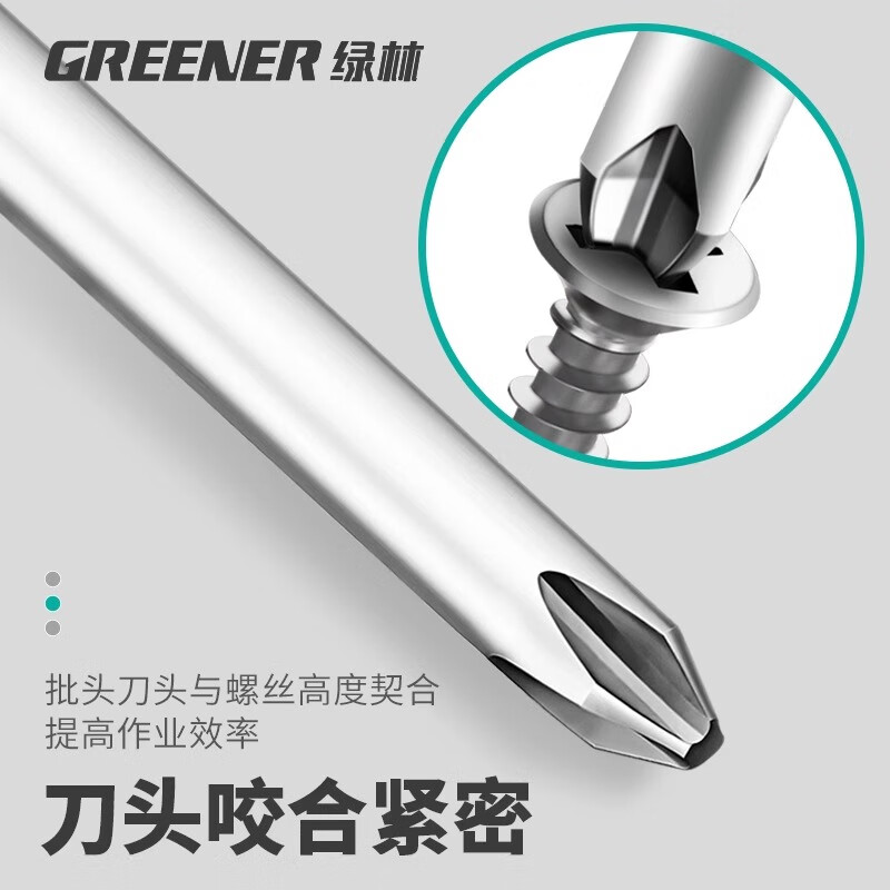 Greener (GREENER) professional tungsten steel strong magnetic cross head electric screwdriver household hexagon handle electric drill electric screwdriver wind screwdriver fine head