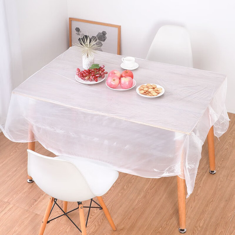 Simihua disposable tablecloth point-break thickened waterproof oil restaurant home round table square table rectangular takeaway night market tablecloth white thickened square 140*140cm 30 sheets