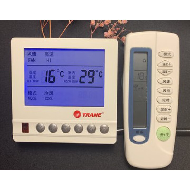 Customized McQuay thermostat air conditioning control panel fan coil temperature control switch MCQUAY AC Weir grid screen black label