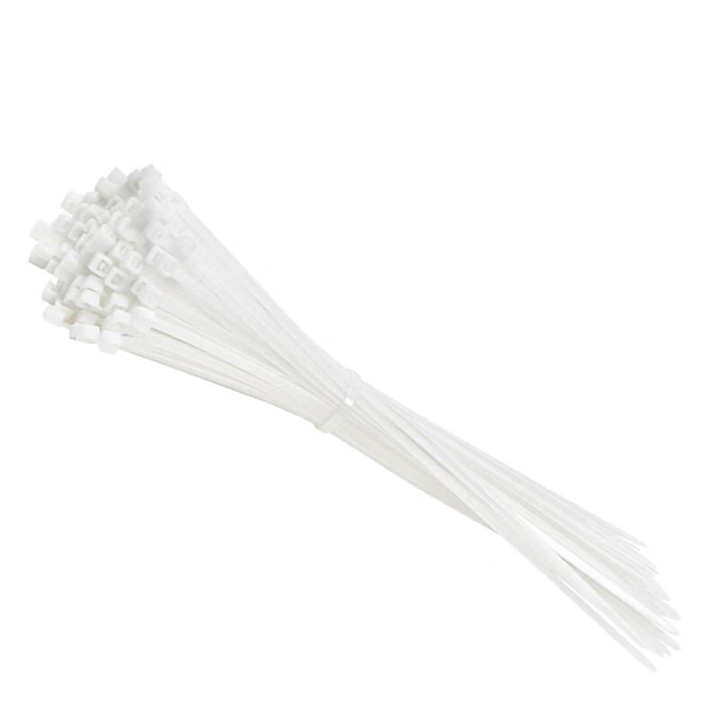 Jiuqiangu self-locking nylon cable ties, cable management tape, host installation, gardening, cable desktop cable management, wire binding, 3.6*150mm national standard white, 500 pieces/pack 1350