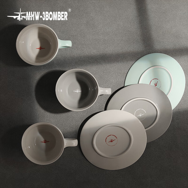 MHW-3BOMBER bomber New Year's gift coffee cup set Mars ceramic cup latte flower cup high-end souvenir