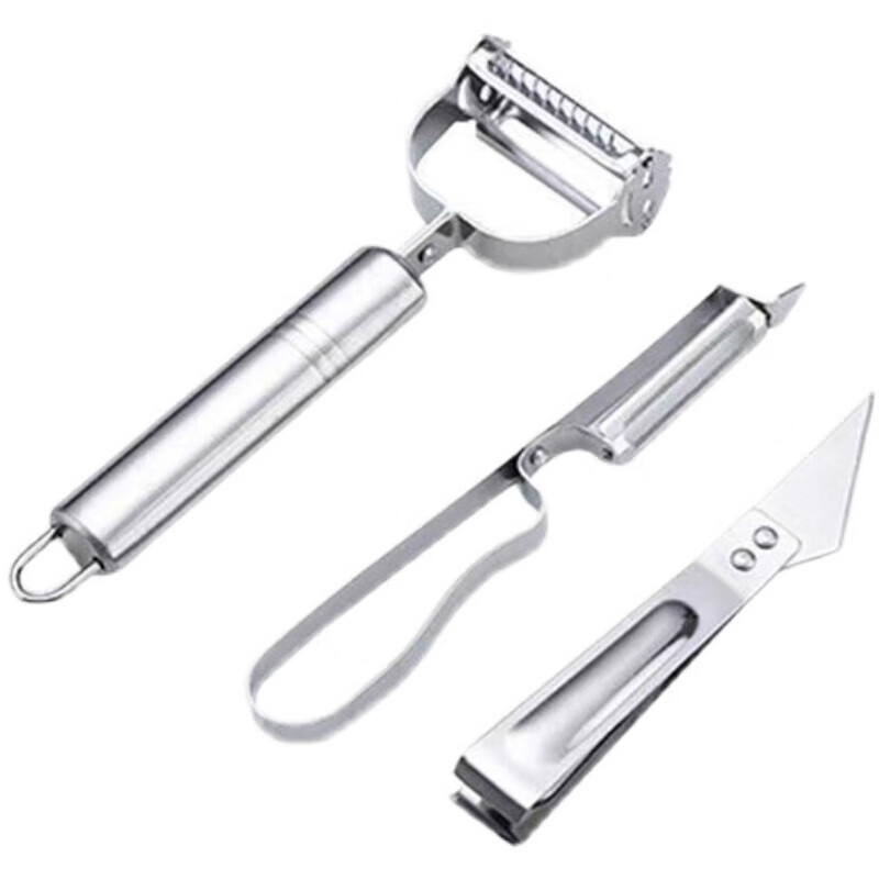Hong Zhengying three-in-one peeling knife grater stainless steel household multi-functional three-piece set peeler potato artifact three-piece peeling knife set
