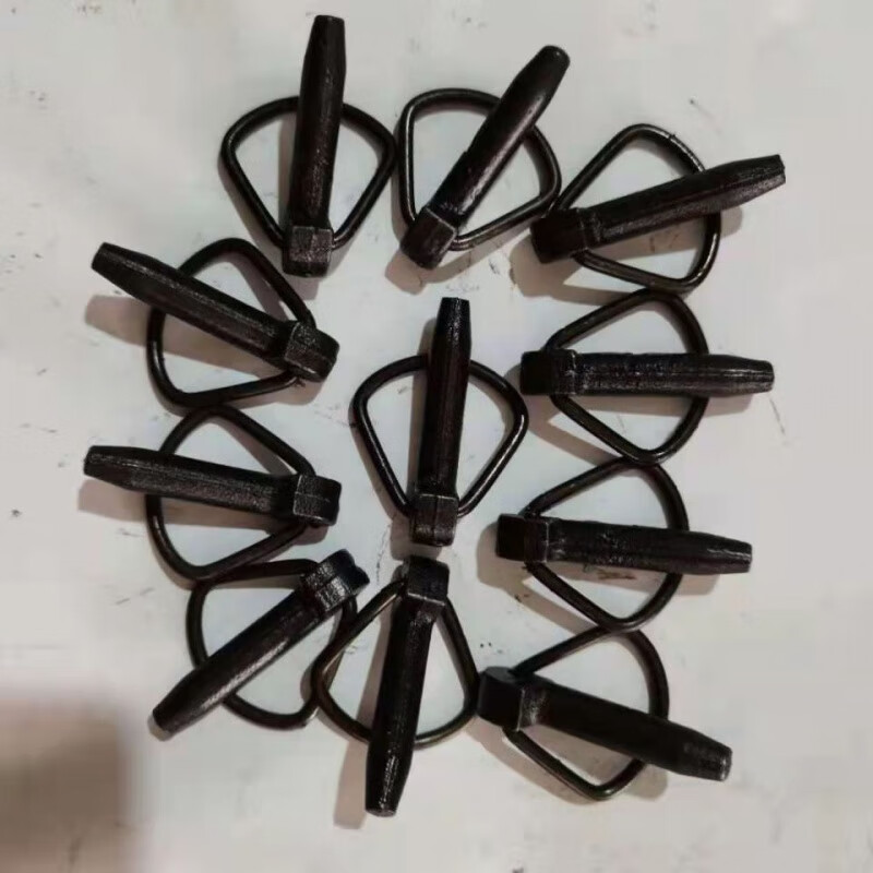 An Junsheng agricultural vehicle spring pin suspension pin tractor latch opening safety insurance pin O-shaped round lock pin clip buckle 1 cast steel black lock