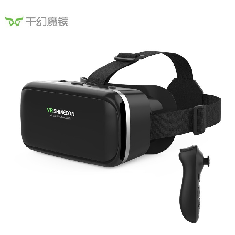 Qianhuan Magic Mirror Smart VR Glasses Smart Glasses Movie Glasses Game Helmet Virtual Reality Glasses AR Glasses 3D Movie Version Upgraded HD Glasses + Bluetooth Controller
