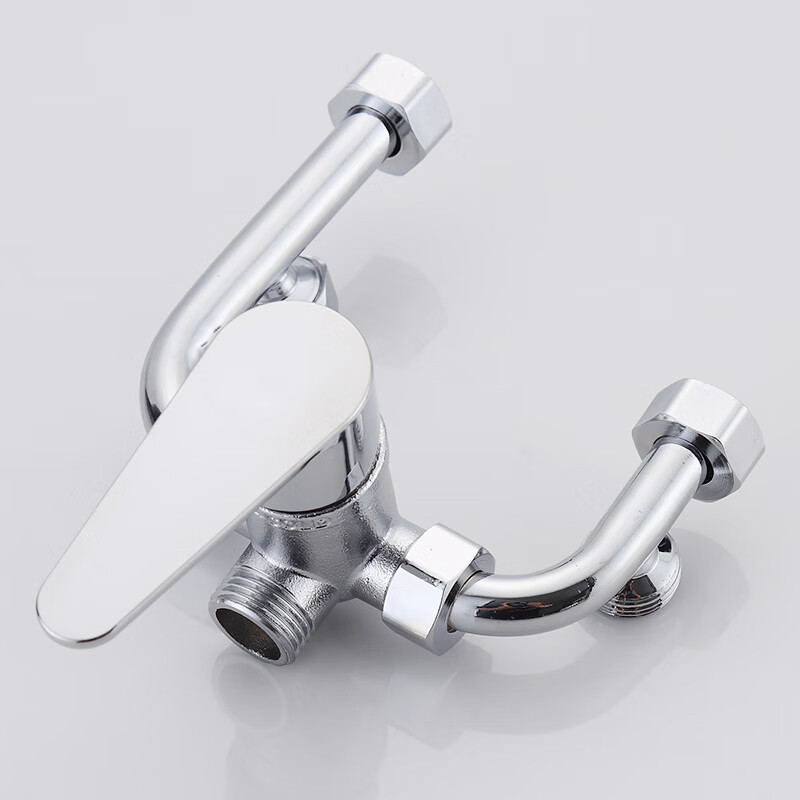 JIEGUAN electric water heater mixing valve hot and cold faucet shower shower surface-mounted large flow U-shaped valve switch special universal large flow stainless steel U-shaped valve + safety valve