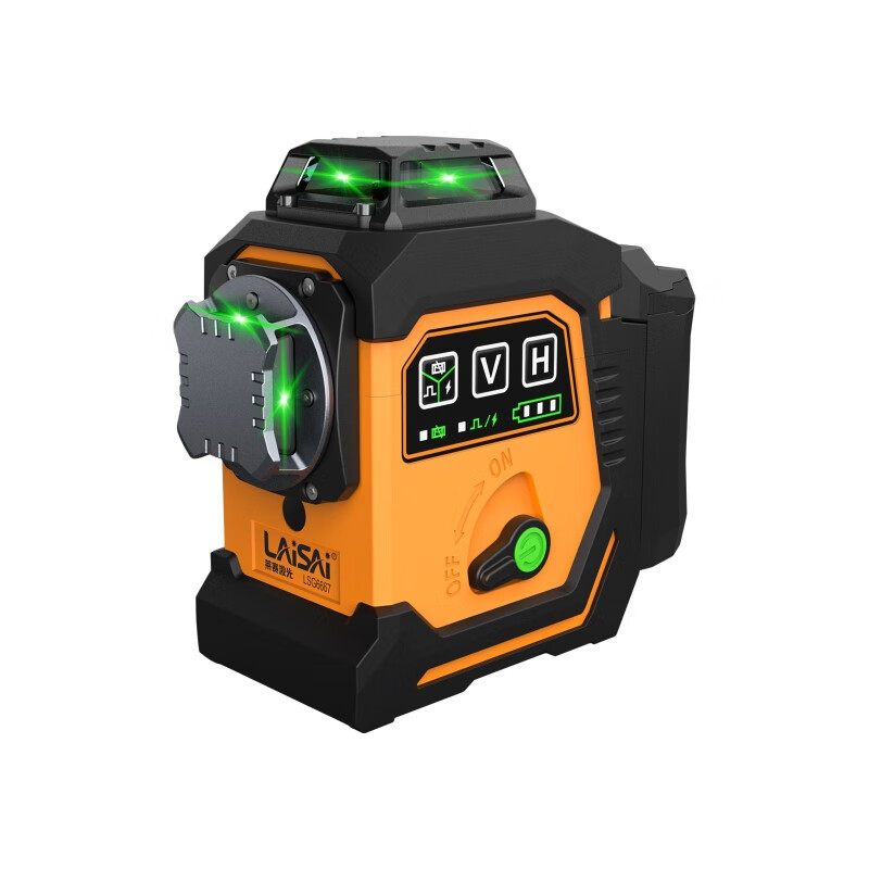 Laser Laser's new 12-line LS6667 laser level high-brightness 200 mW high-precision strong light infrared level new strong green light 80 mW 6667 dual battery + base