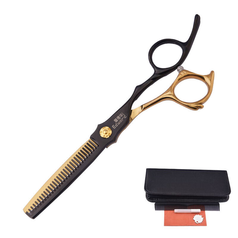 EDWARD hair salon hairstylist professional barber scissors dovetail handle hairdressing scissors hair cutting set C18 cloth leather bag