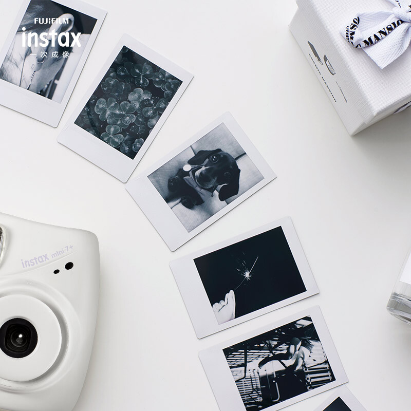INSTAX Fuji instant mini photo paper, 10 black and white photos (applicable to mini7+/9/11/40/90/LiPlay/EVO/hellokitty/Link2)
