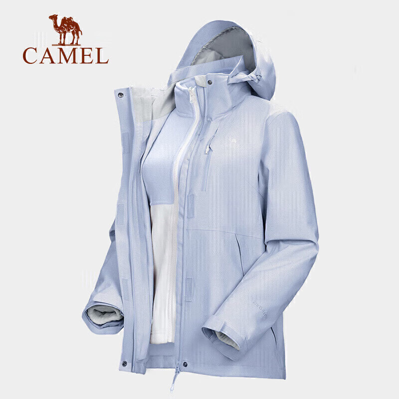 Camel (CAMEL) CamelTex outdoor cold-proof jacket for men and women, oil-proof jacket, three-in-one mountaineering jacket XL