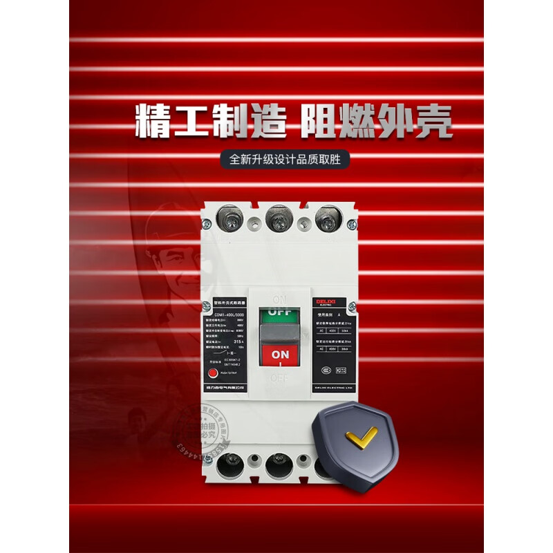 Delixi CDM1-400L/3300 250A 250L/3300 125A large frame molded case circuit breaker 250A 3P